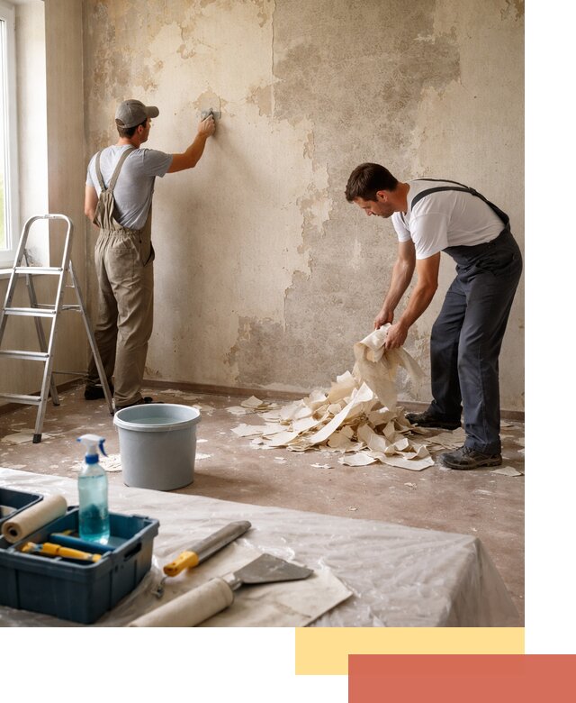 Снятие старых обоев в Ростове быстро и качественно