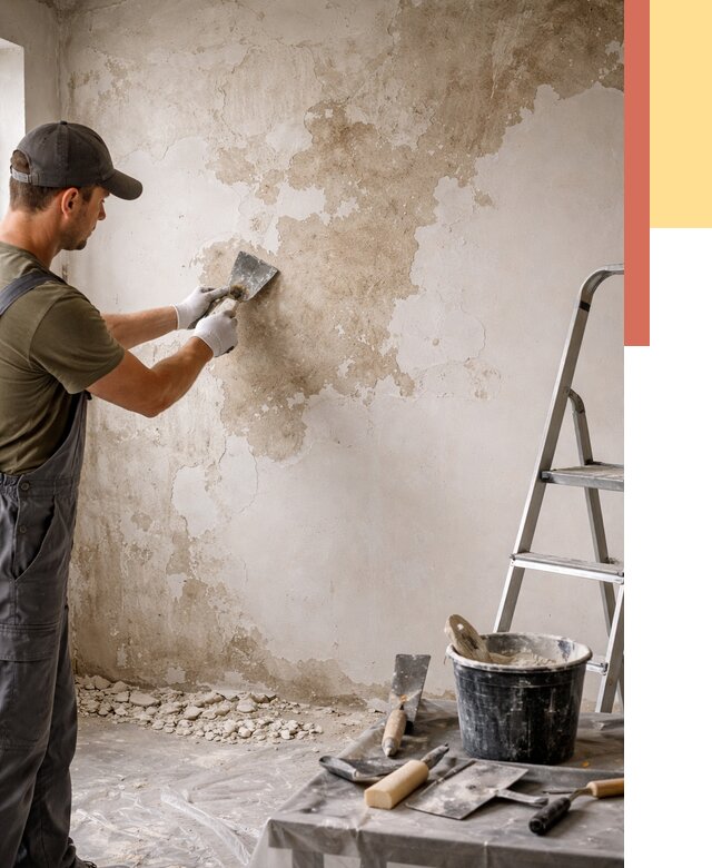 Снятие старой шпаклевки в Ростове от 1899 руб. — быстро и недорого | ОТДЕЛОЧНИК-Рсв