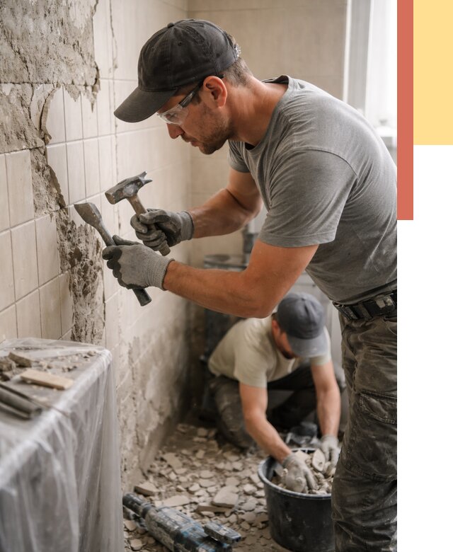 Демонтаж плитки со стен в Ростове от 872 руб. — быстро и недорого | ОТДЕЛОЧНИК-Рсв