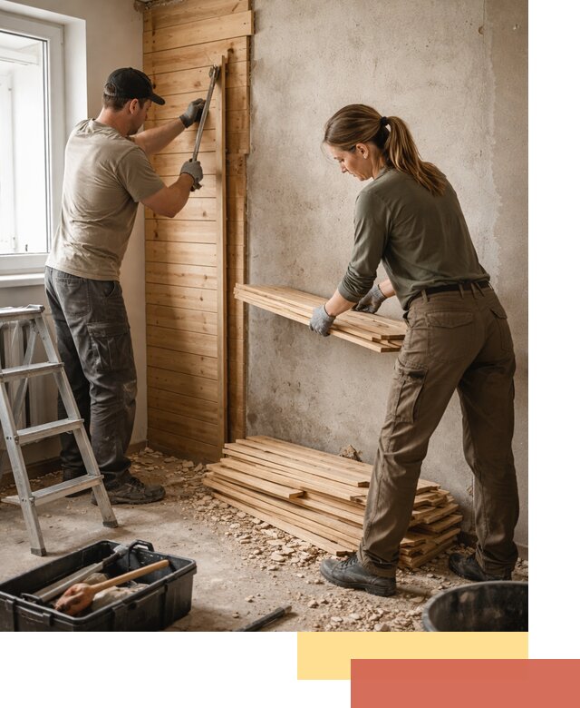 Демонтаж вагонки со стен в Ростове — профессиональный демонтаж