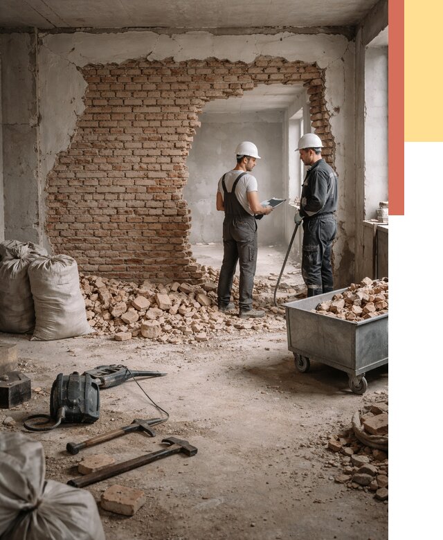 Демонтаж кирпичных стен в Ростове от 4310 руб. — быстро, недорого, под ключ | ОТДЕЛОЧНИК-Рсв