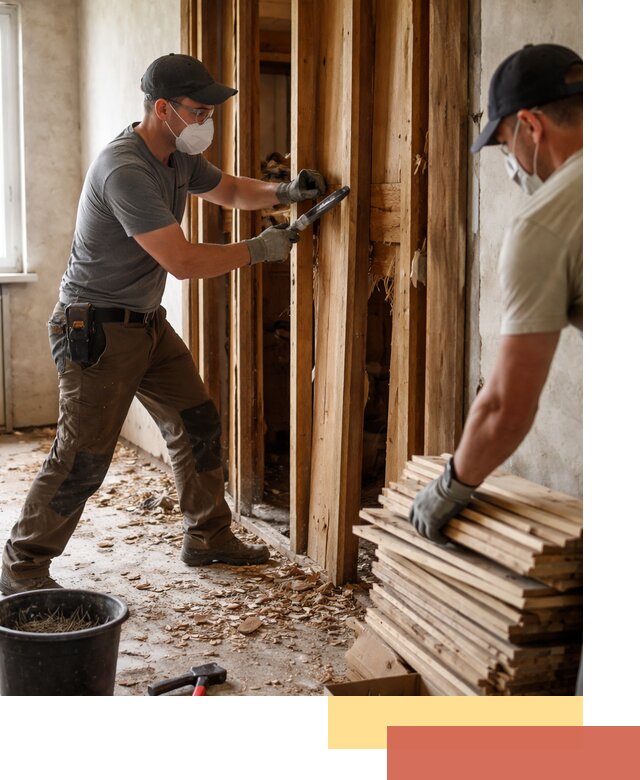 Демонтаж деревянных перегородок в Ростове быстро и аккуратно