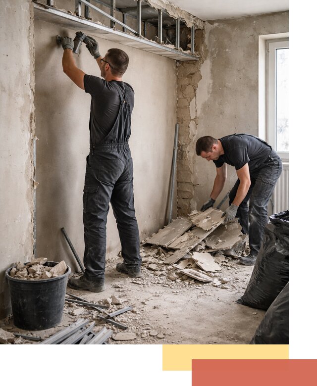 Демонтаж короба из гипсокартона в Ростове быстро и аккуратно