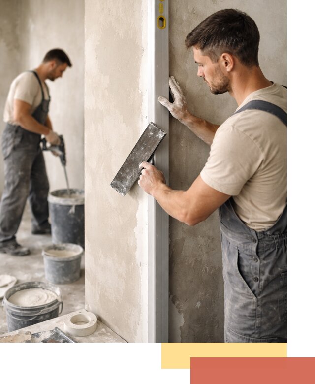 Выведение углов стен в Ростове: монтаж и оштукатуривание