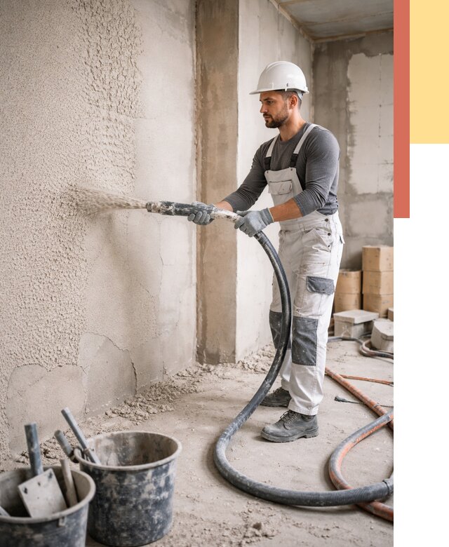 Машинная штукатурка стен в Ростове под ключ от 6671 руб./м2 | ОТДЕЛОЧНИК-Рсв