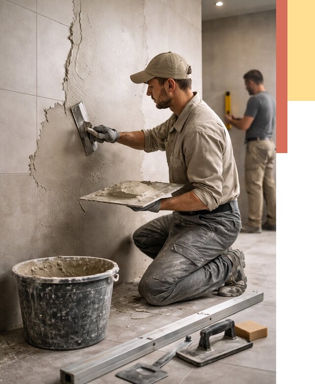 Штукатурка стен в ванной в Ростове от 4618 руб./м² — выравнивание под ключ | ОТДЕЛОЧНИК-Рсв