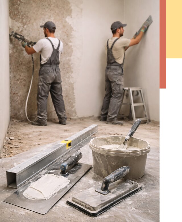 Штукатурка стен под обои в Ростове от 4618 руб./м2 — выравнивание под обои | ОТДЕЛОЧНИК-Рсв