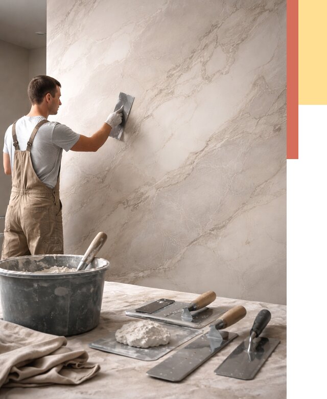 Декоративная штукатурка под мрамор в Ростове от 2874 руб./м² — быстро и недорого | ОТДЕЛОЧНИК-Рсв