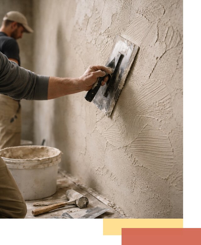 Фактурная штукатурка стен в Ростове — монтаж, отделка, реставрация