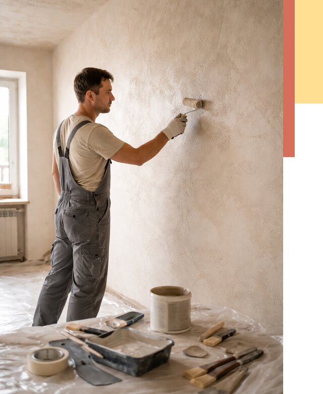 Нанесение лессирующей краски по декоративке в Ростове от 1796 руб. | ОТДЕЛОЧНИК-Рсв