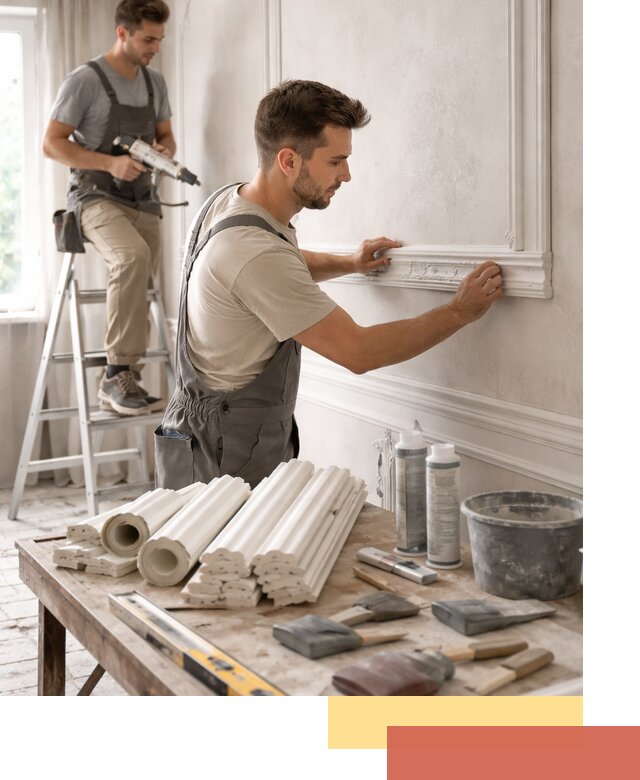 Монтаж лепнины на стены в Ростове профессионально и качественно