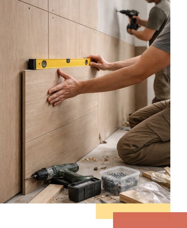 Профессиональный монтаж МДФ панелей на стены в Ростове