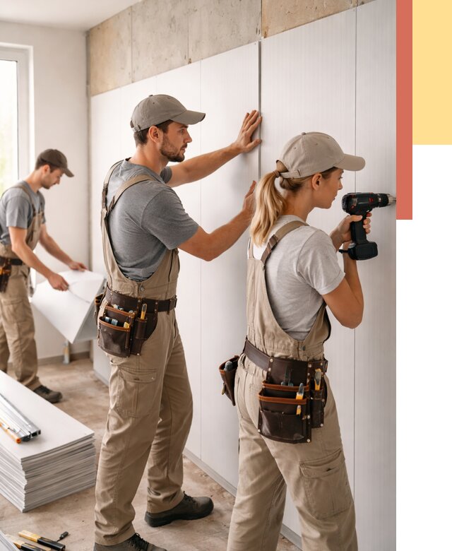 Монтаж ПВХ панелей на стены в Ростове от 462 руб/м2 — быстро и недорого | ОТДЕЛОЧНИК-Рсв