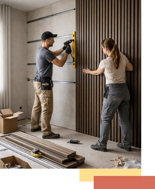 Монтаж реечных панелей на стены в Ростове