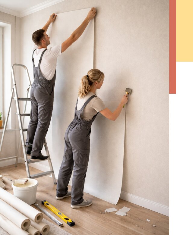 Поклейка флизелиновых обоев в Ростове от 6158 руб. | Быстро и недорого — ОТДЕЛОЧНИК-Рсв