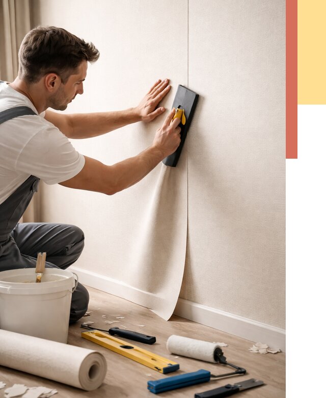 Поклейка виниловых обоев в Ростове от 4618 руб. | Быстро и недорого — ОТДЕЛОЧНИК-Рсв