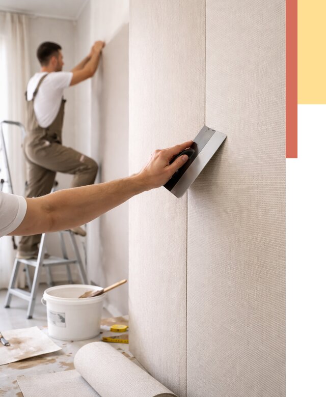 Поклейка текстильных обоев в Ростове от 4618 руб. под ключ | ОТДЕЛОЧНИК-Рсв