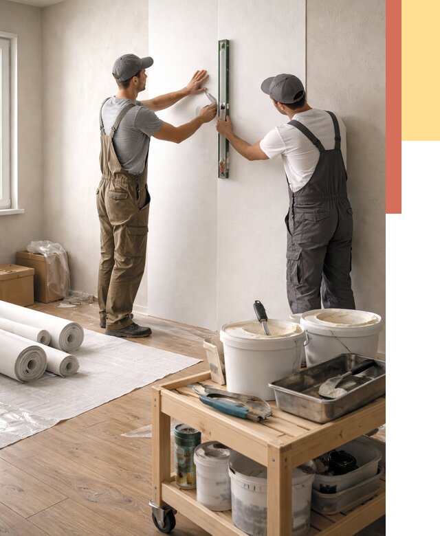 Поклейка стеклообоев в Ростове от 6671 руб. за м2 — быстро и недорого | ОТДЕЛОЧНИК-Рсв