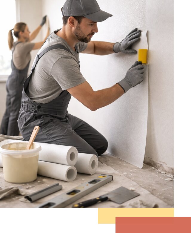 Поклейка стеклообоев профессионально в Ростове