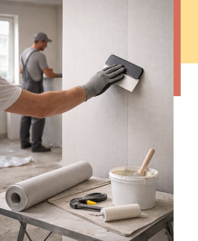 Поклейка обоев под покраску в Ростове от 3592 руб. за м2 | ОТДЕЛОЧНИК-Рсв