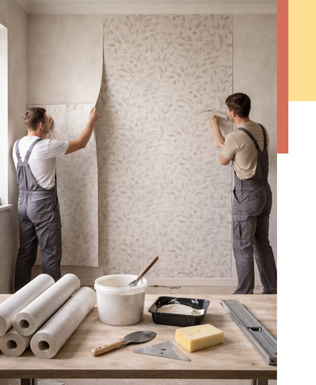 Поклейка обоев с подбором рисунка в Ростове от 3592 руб. | ОТДЕЛОЧНИК-Рсв - быстро и недорого