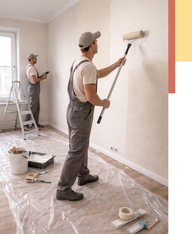 Покраска стен акриловой краской в Ростове от 3592 руб./м² — быстро и недорого | ОТДЕЛОЧНИК-Рсв