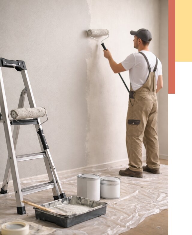 Покраска стен латексной краской в Ростове от 4618 руб. за м2 | ОТДЕЛОЧНИК-Рсв