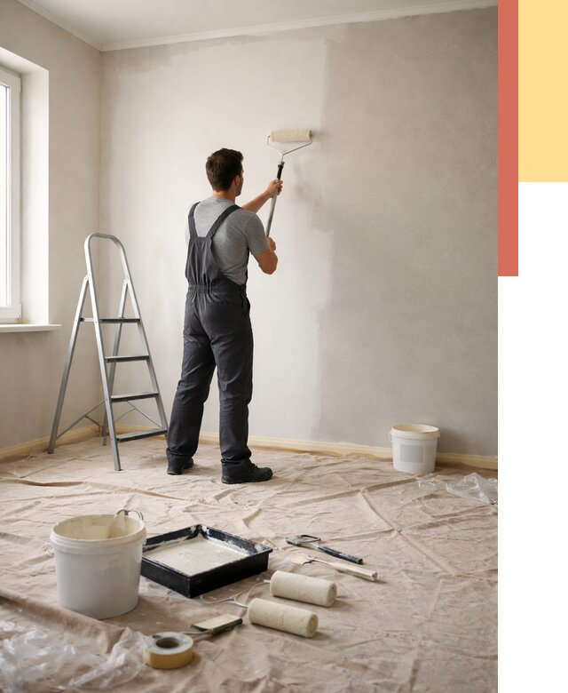 Покраска стен моющейся краской в Ростове от 359 руб./м² — быстро и недорого | ОТДЕЛОЧНИК-Рсв