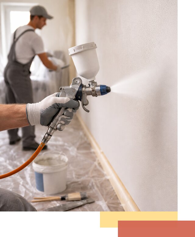 Покраска стен краскопультом в Ростове быстро и качественно