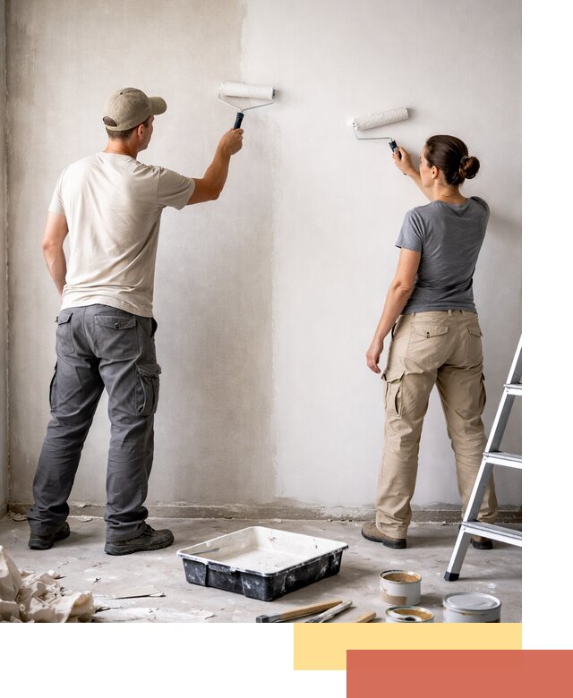 Окраска стен по стеклохолсту в Ростове качественно и долговечно