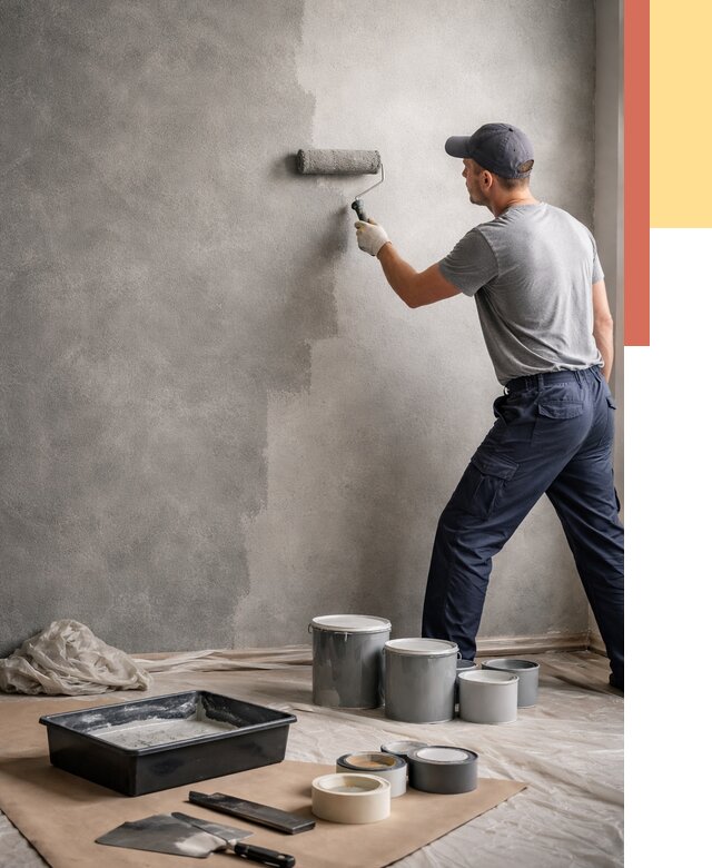 Покраска стен под бетон в Ростове от 667 руб. за м2 — быстро и недорого | ОТДЕЛОЧНИК-Рсв