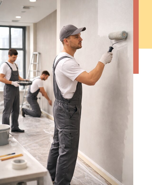 Покраска стен в офисе в Ростове от 8724 руб. — быстро и недорого | ОТДЕЛОЧНИК-Рсв