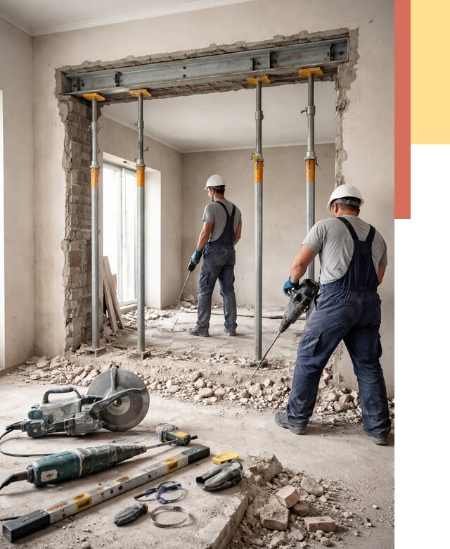 Прорезка проема в стене в Ростове от 4618 руб. — быстро и недорого | ОТДЕЛОЧНИК-Рсв