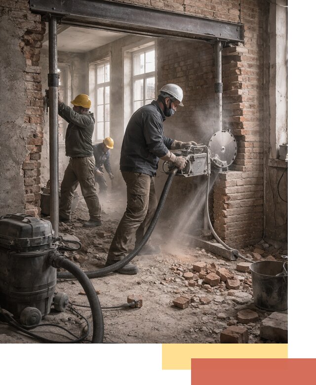 Прорезка проема в стене под дверной или оконный проем в Ростове