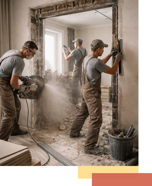 Расширение дверного проема под установку новой двери в Ростове