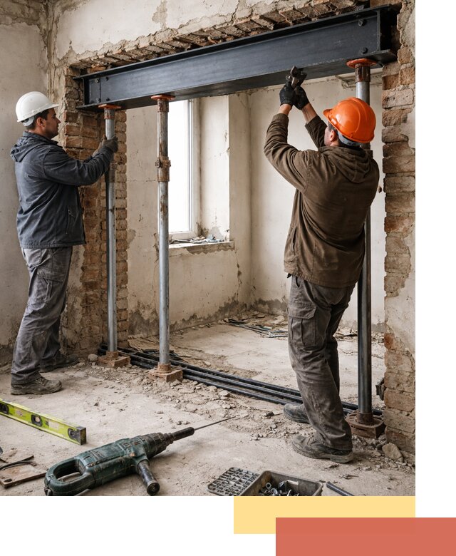 Усиление проема в стене в Ростове для расширения и безопасности