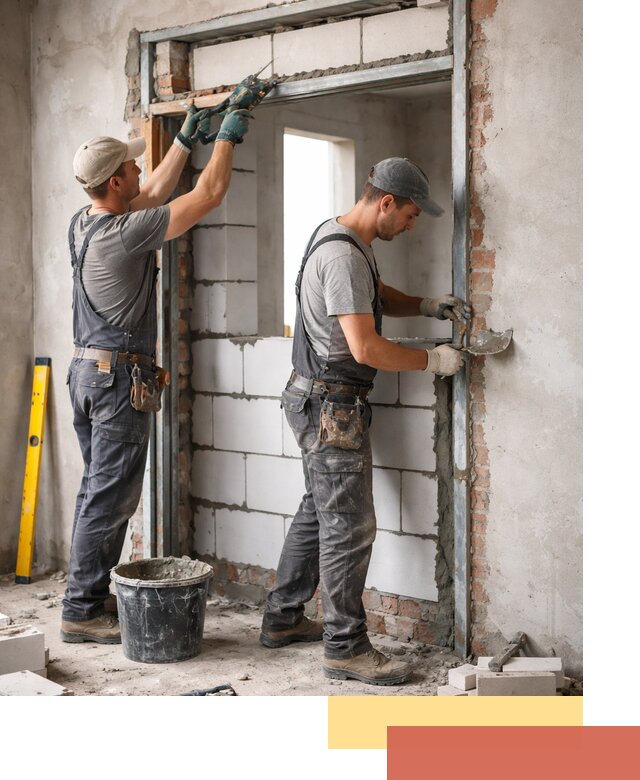 Закладка дверного проема под ключ в Ростове: демонтаж, монтаж, отделка