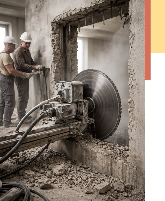 Алмазная резка проемов в Ростове от 4618 руб. быстро и недорого | ОТДЕЛОЧНИК-Рсв