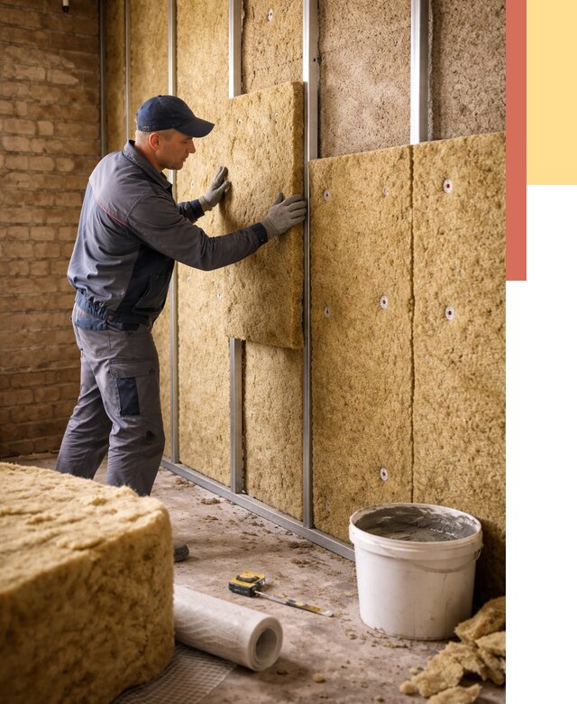 Утепление стен минватой в Ростове от 1386 руб./м2 — недорого и быстро | ОТДЕЛОЧНИК-Рсв