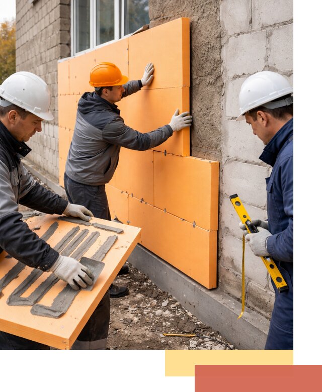 Утепление фасада пеноплексом под ключ в Ростове