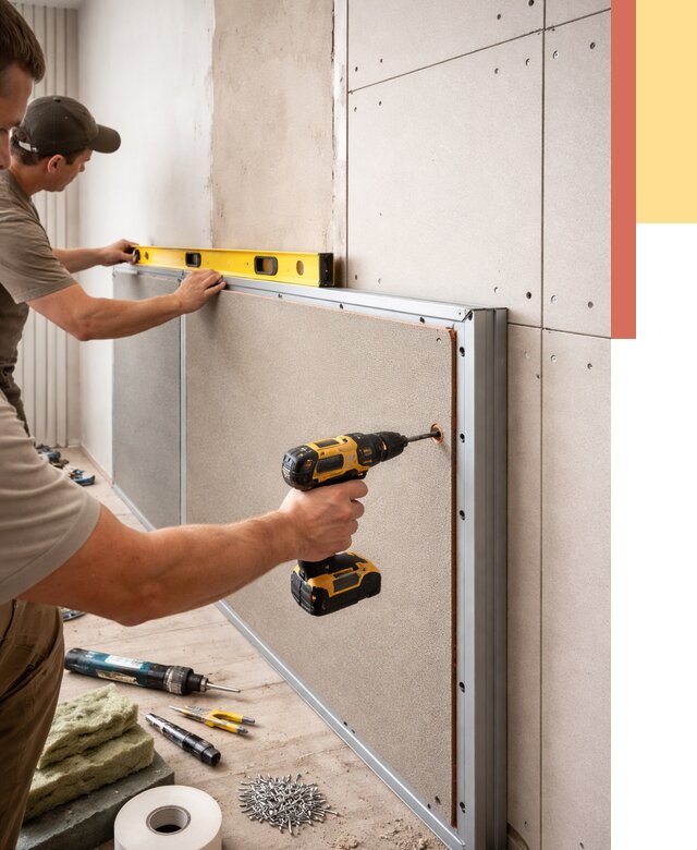 Шумоизоляция стен панелями ЗИПС в Ростове от 2258 руб./м² под ключ | ОТДЕЛОЧНИК-Рсв