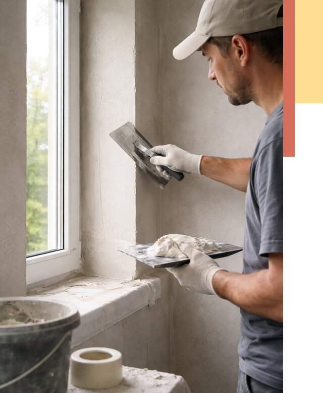 Штукатурка откосов в Ростове от 4618 руб/м² — услуги и выравнивание под ключ | ОТДЕЛОЧНИК-Рсв