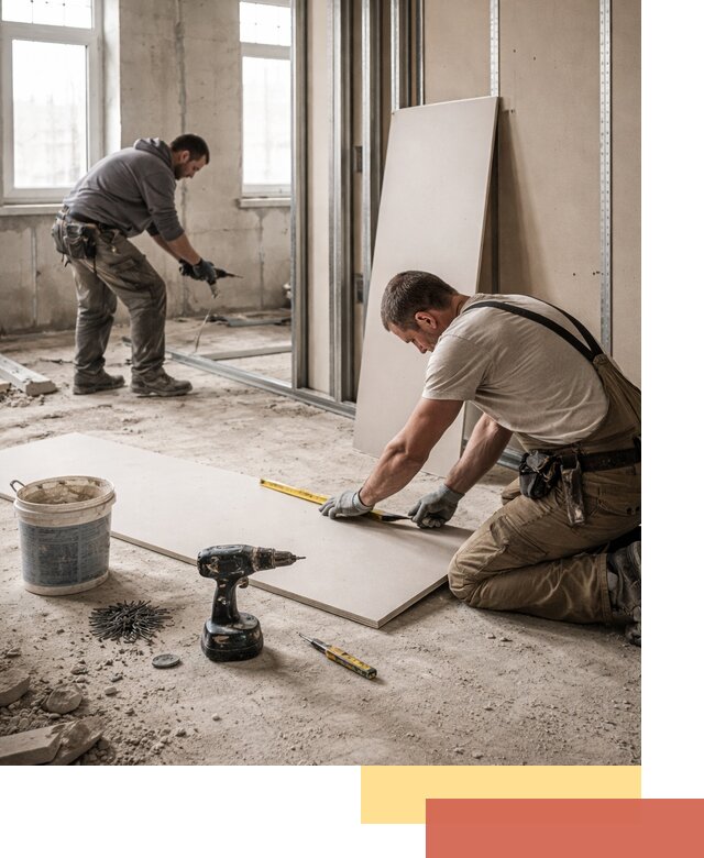 Кладка перегородок из ПГП под ключ в Ростове