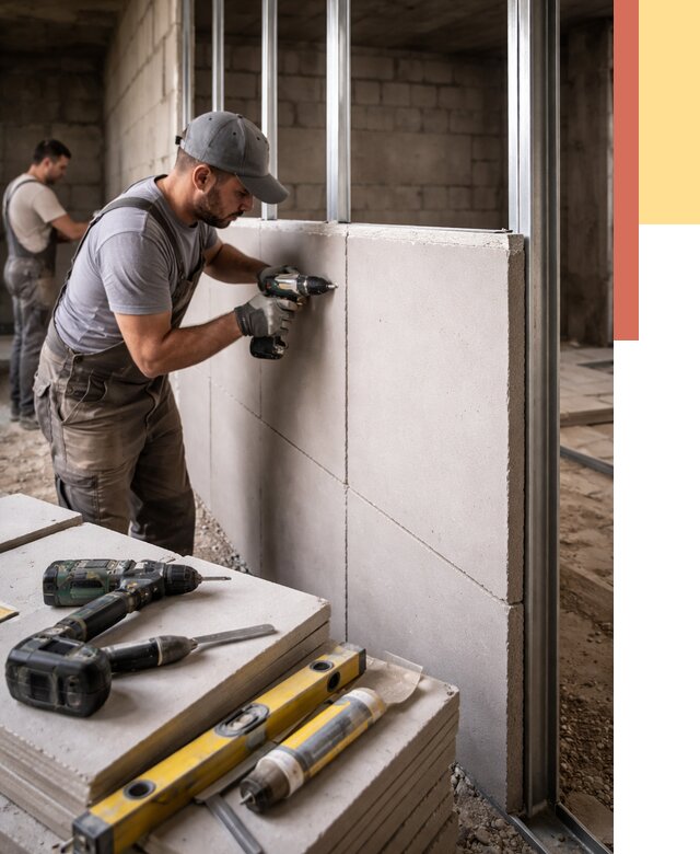 Кладка влагостойких перегородок ПГП в Ростове от 1232 руб. под ключ | ОТДЕЛОЧНИК-Рсв