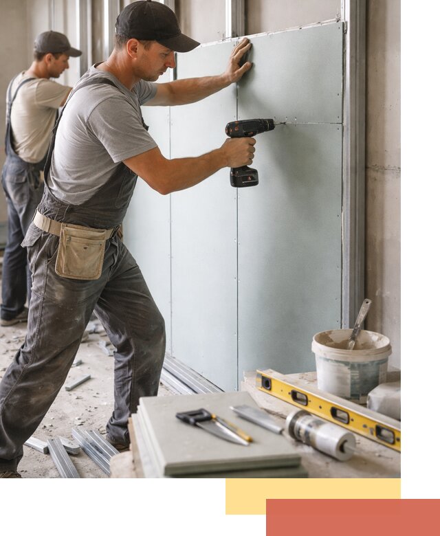 Кладка влагостойких перегородок ПГП в Ростове