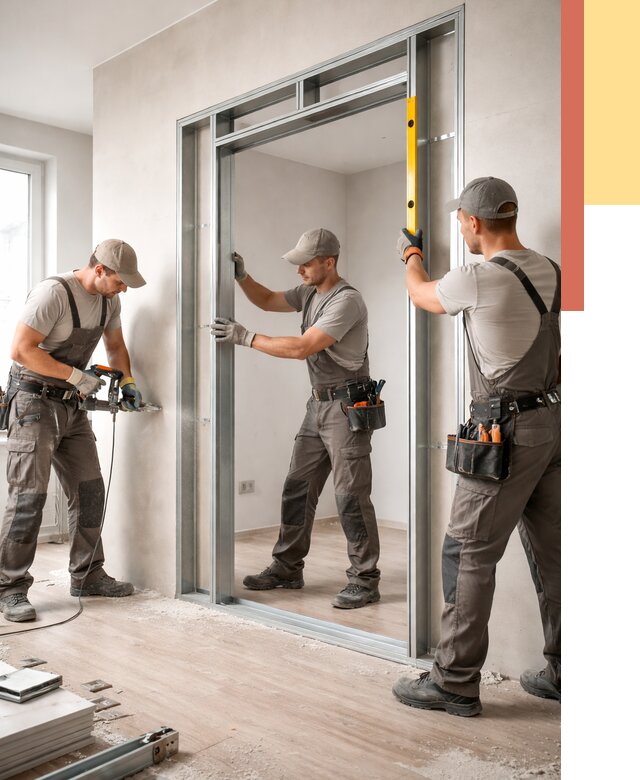 Устройство дверного проема в перегородке в Ростове от 4618 руб. под ключ | ОТДЕЛОЧНИК-Рсв