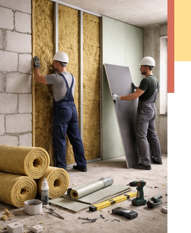 Шумоизоляция перегородок из блоков в Ростове от 1899 руб./м² — быстро и недорого | ОТДЕЛОЧНИК-Рсв