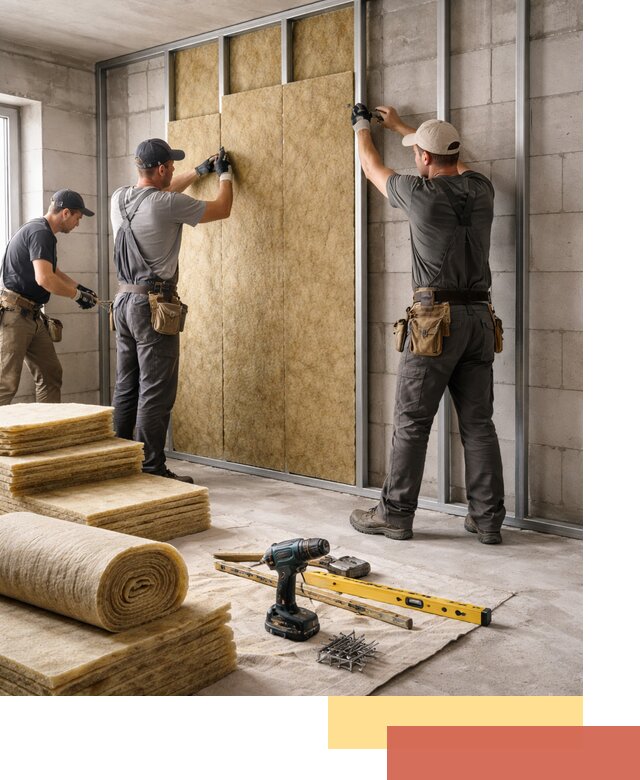 Шумоизоляция перегородок из блоков в Ростове — монтаж и защита шумоизоляцией