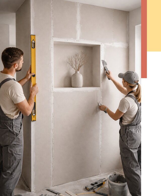 Перегородка из гипсокартона с нишей в Ростове от 3335 руб. под ключ | ОТДЕЛОЧНИК-Рсв