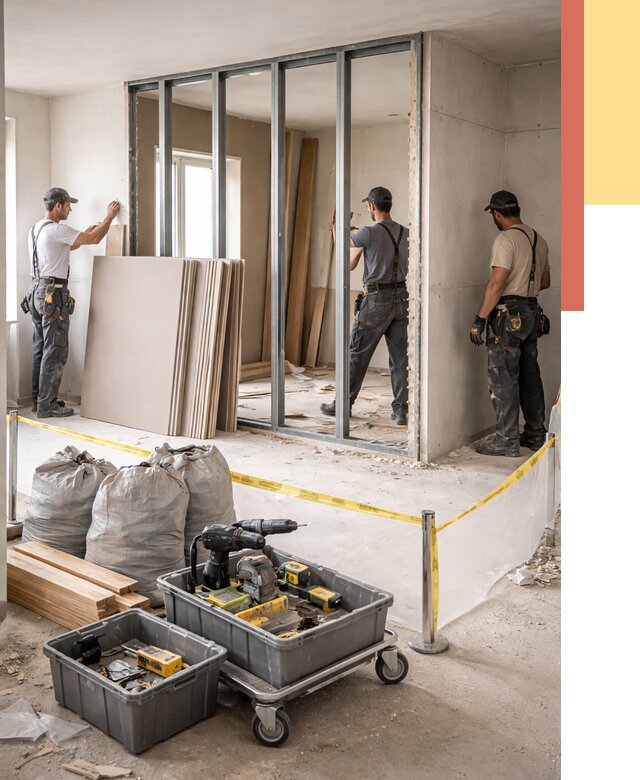 Перенос гипсокартонной перегородки в Ростове под ключ от 4618 руб. | Демонтаж и монтаж – ОТДЕЛОЧНИК-Рсв